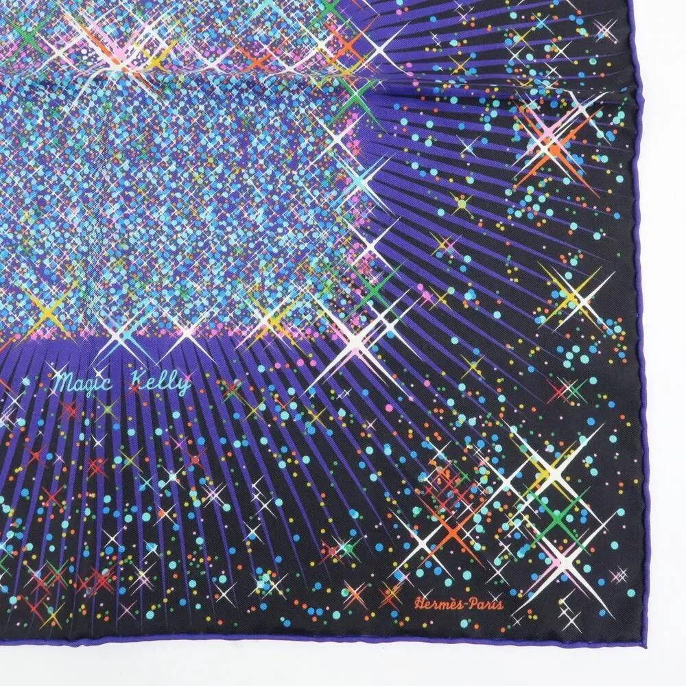 Hermes Carre 42 Magic Kelly Silk Scarf Multicolor
